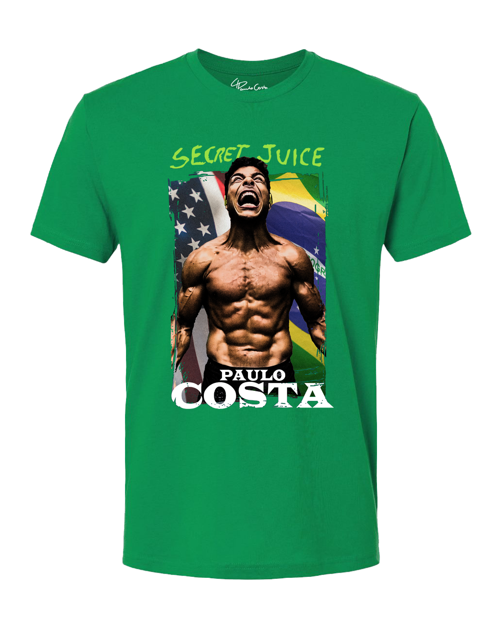 Brazil USA Flag Tee - Green