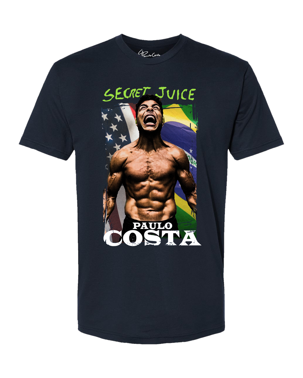 Brazil USA Flag Tee - Navy